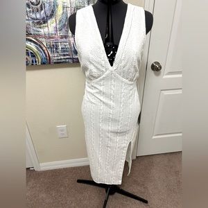 White lulus dress size small midi length